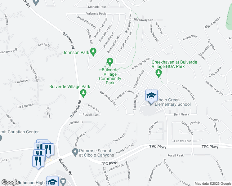 map of restaurants, bars, coffee shops, grocery stores, and more near 3430 Ironwood Falls in San Antonio