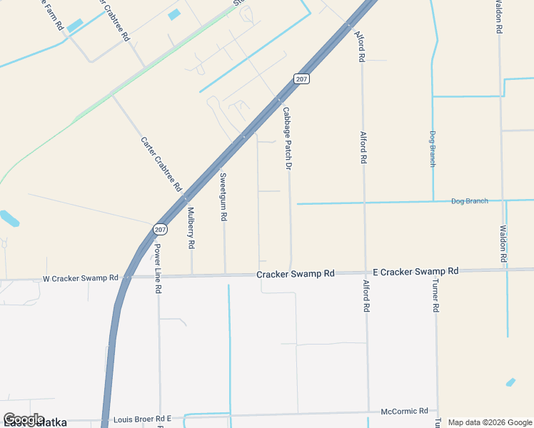 map of restaurants, bars, coffee shops, grocery stores, and more near 132 Vine Road in East Palatka