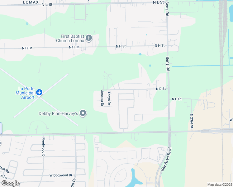 map of restaurants, bars, coffee shops, grocery stores, and more near 10501 Spencer Landing North in La Porte
