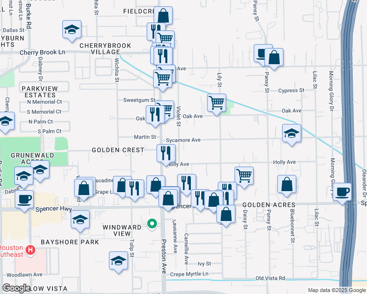 map of restaurants, bars, coffee shops, grocery stores, and more near 4802 Sycamore Avenue in Pasadena