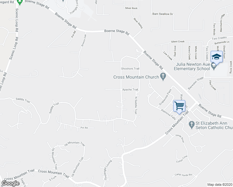 map of restaurants, bars, coffee shops, grocery stores, and more near 8906 Apache Trail in San Antonio