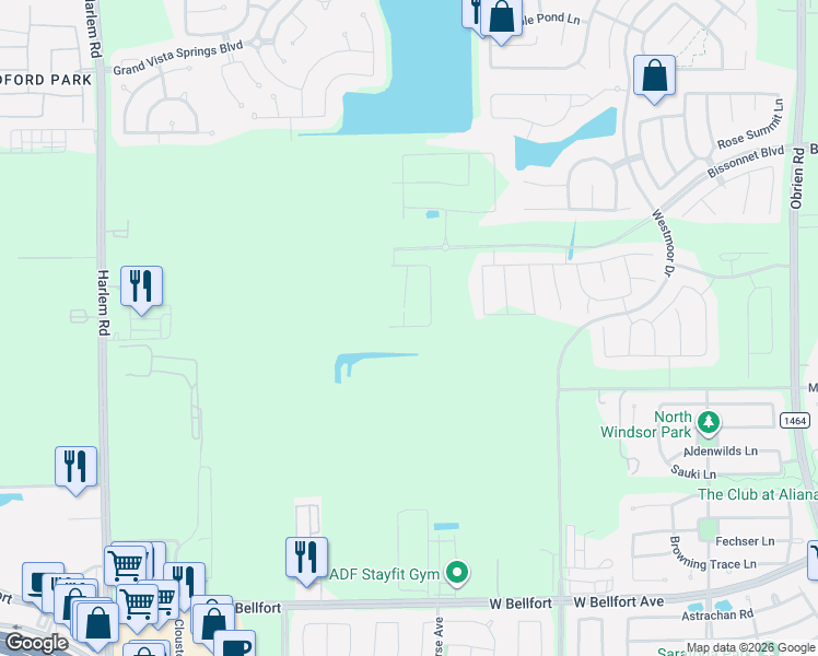 map of restaurants, bars, coffee shops, grocery stores, and more near 17906 Madden Road in Richmond