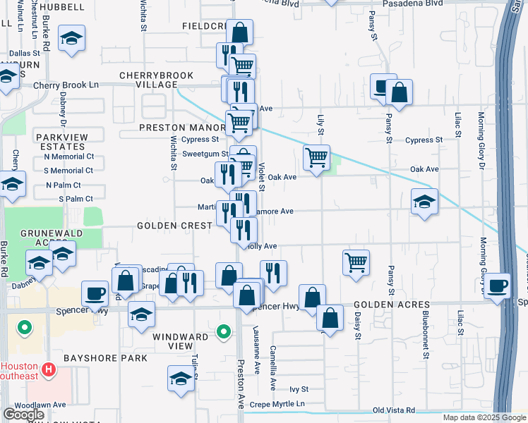 map of restaurants, bars, coffee shops, grocery stores, and more near 4802 Sycamore Avenue in Pasadena