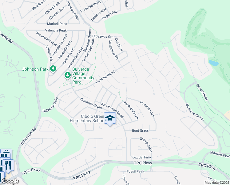 map of restaurants, bars, coffee shops, grocery stores, and more near in San Antonio