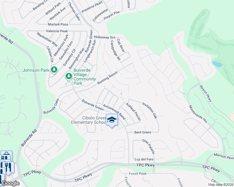 map of restaurants, bars, coffee shops, grocery stores, and more near in San Antonio