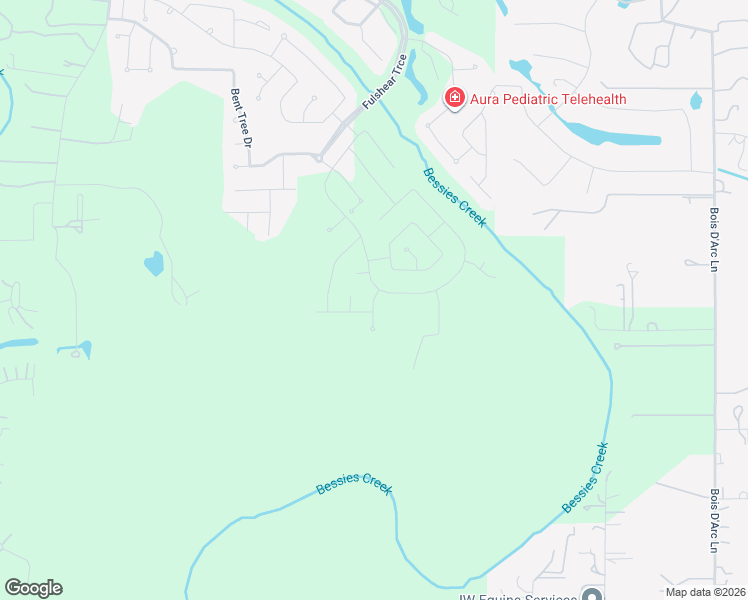 map of restaurants, bars, coffee shops, grocery stores, and more near Trickle Creek Court in Fulshear