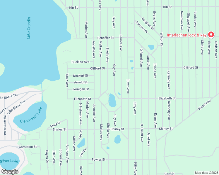map of restaurants, bars, coffee shops, grocery stores, and more near 316 Sheila Avenue in Interlachen