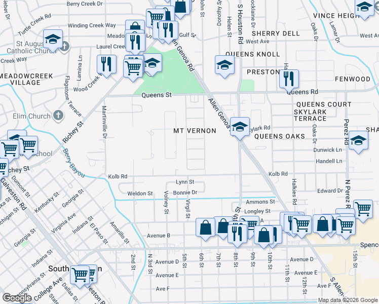 map of restaurants, bars, coffee shops, grocery stores, and more near 1317 Dandridge Avenue in Pasadena