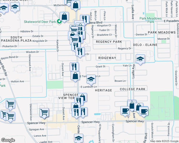 map of restaurants, bars, coffee shops, grocery stores, and more near 210 Lincoln St in Deer Park