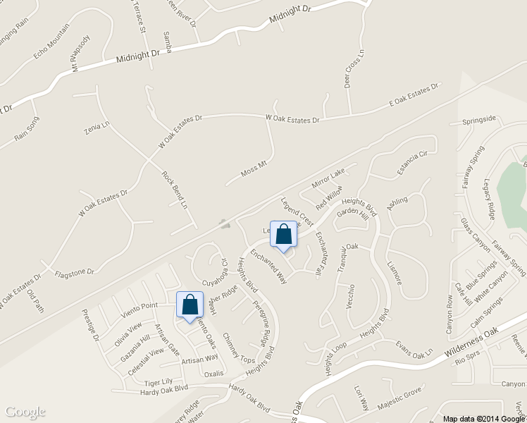 map of restaurants, bars, coffee shops, grocery stores, and more near 218 Legend Breeze in San Antonio