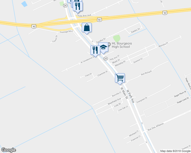 map of restaurants, bars, coffee shops, grocery stores, and more near 100-228 Charlotte Street in Gray