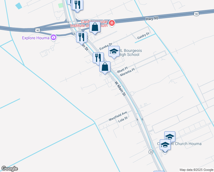 map of restaurants, bars, coffee shops, grocery stores, and more near 109 Charlotte Street in Gray