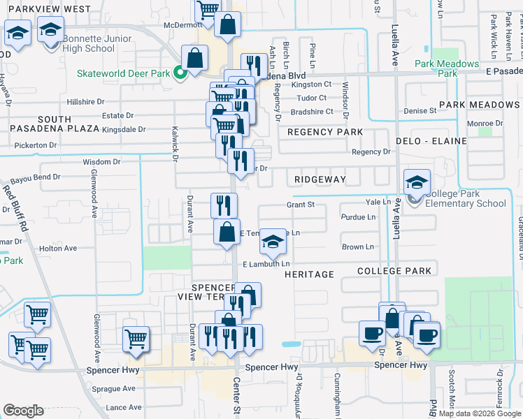 map of restaurants, bars, coffee shops, grocery stores, and more near 210 Lincoln Street in Deer Park