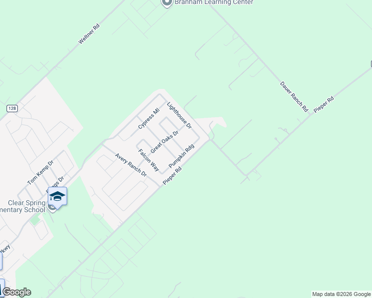 map of restaurants, bars, coffee shops, grocery stores, and more near 2287 Clover Ridge in New Braunfels