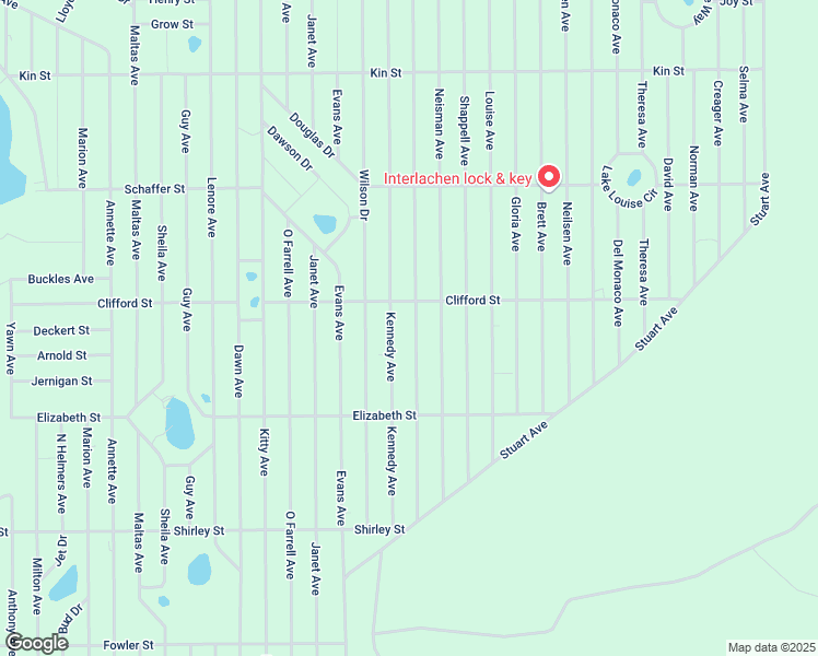map of restaurants, bars, coffee shops, grocery stores, and more near 227 Michael Avenue in Interlachen
