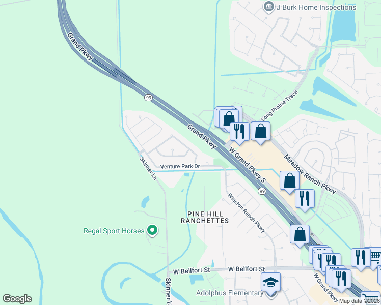 map of restaurants, bars, coffee shops, grocery stores, and more near 7006 Crockett Ridge Drive in Richmond