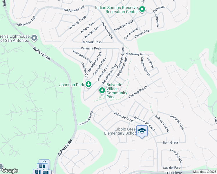 map of restaurants, bars, coffee shops, grocery stores, and more near 25022 Longbranch Run in San Antonio