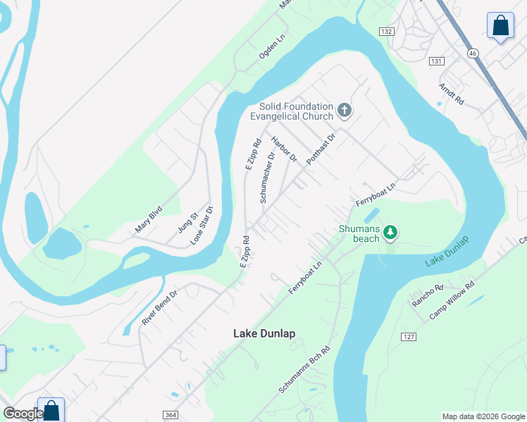 map of restaurants, bars, coffee shops, grocery stores, and more near 842 Schumacher Drive in New Braunfels