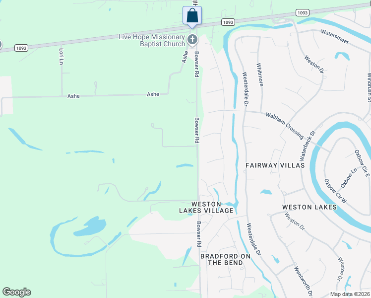 map of restaurants, bars, coffee shops, grocery stores, and more near 5025 Bowser Road in Fulshear