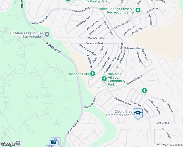 map of restaurants, bars, coffee shops, grocery stores, and more near 24826 Catalan Cliff in San Antonio