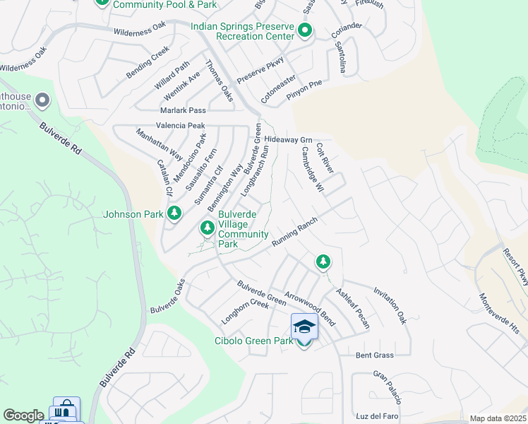 map of restaurants, bars, coffee shops, grocery stores, and more near 3518 Sabinal Maple in San Antonio