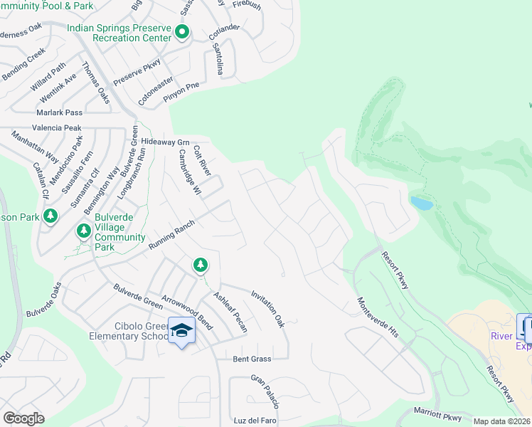 map of restaurants, bars, coffee shops, grocery stores, and more near 3831 Monteverde Way in San Antonio
