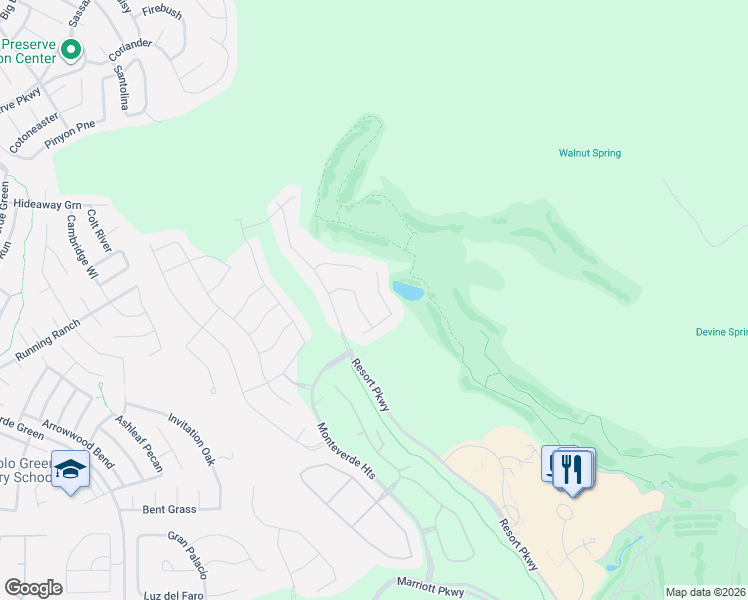 map of restaurants, bars, coffee shops, grocery stores, and more near 24740 Malka in San Antonio