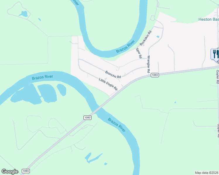 map of restaurants, bars, coffee shops, grocery stores, and more near 37820 Farm to Market 1093 in Wallis