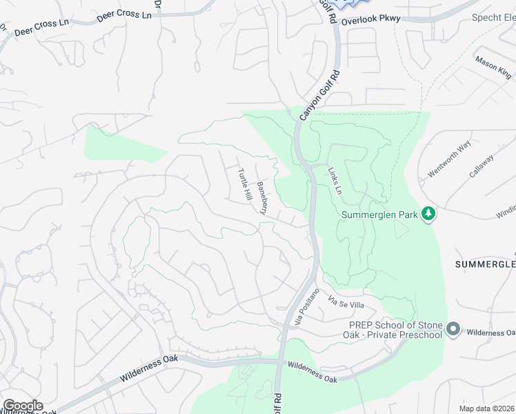 map of restaurants, bars, coffee shops, grocery stores, and more near 711 Turtle Hill in San Antonio