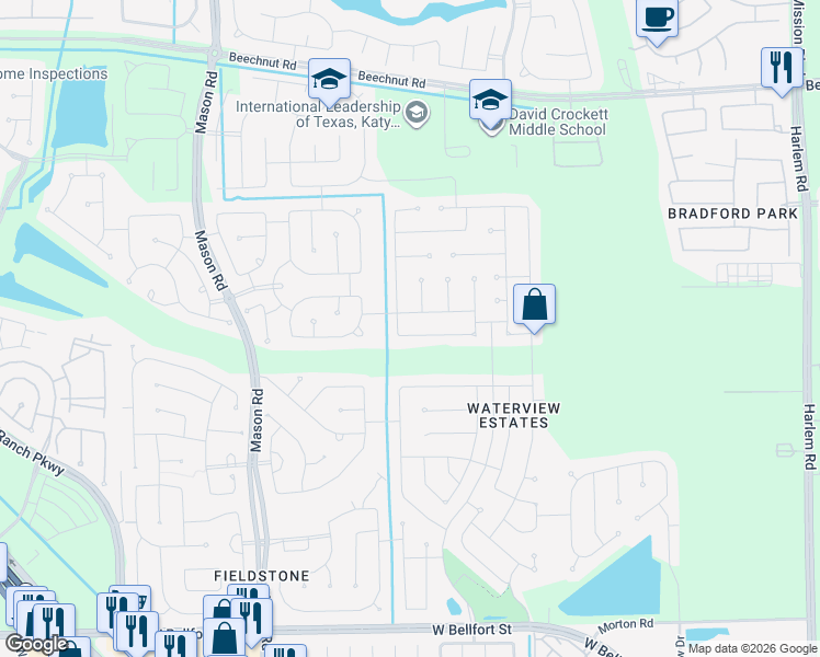 map of restaurants, bars, coffee shops, grocery stores, and more near 20130 Linden Spruce Lane in Richmond