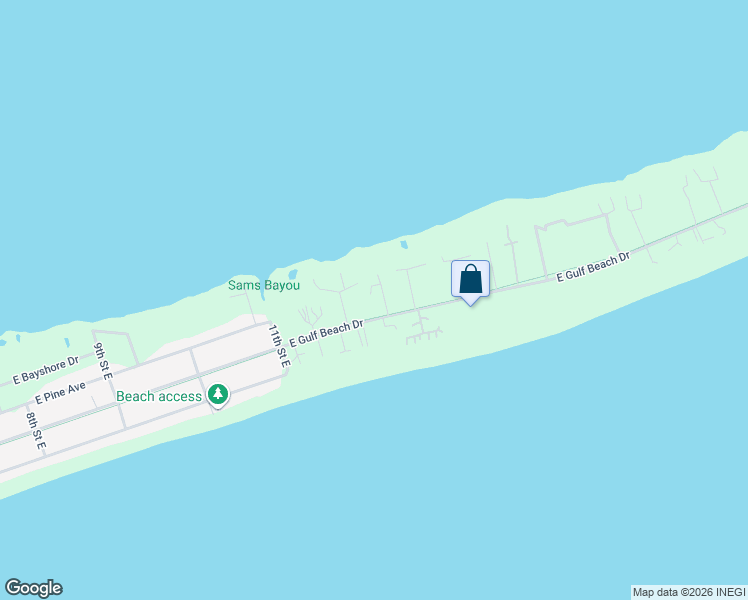 map of restaurants, bars, coffee shops, grocery stores, and more near 1201 East Gulf Beach Drive in Eastpoint