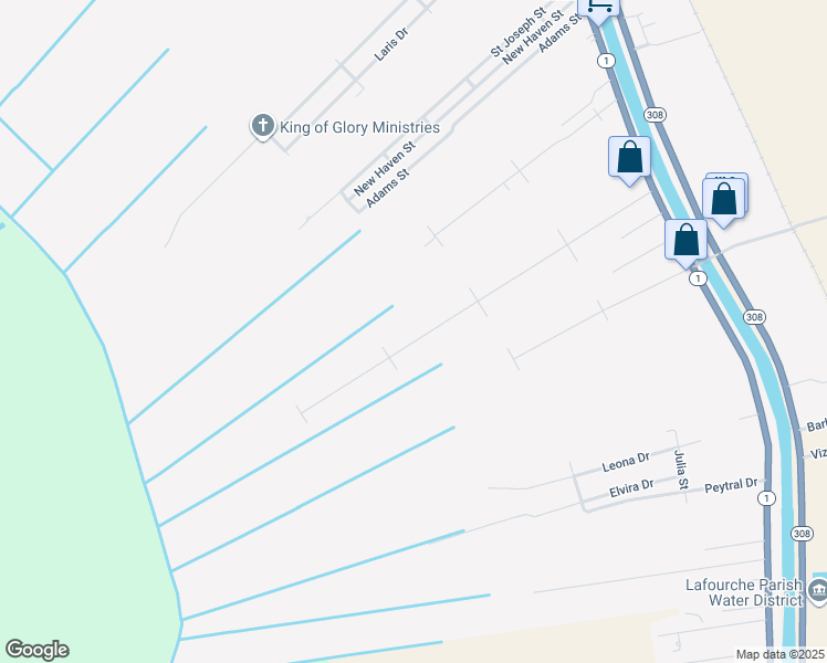map of restaurants, bars, coffee shops, grocery stores, and more near 334 Fantastic Acres Boulevard in Raceland