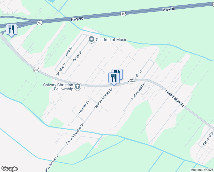 map of restaurants, bars, coffee shops, grocery stores, and more near 100-148 Country Estates Dr in Gray