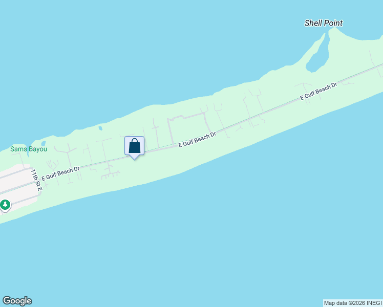 map of restaurants, bars, coffee shops, grocery stores, and more near 1402 East Gulf Beach Drive in Eastpoint