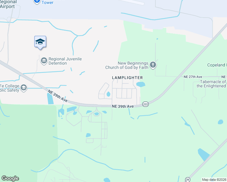 map of restaurants, bars, coffee shops, grocery stores, and more near 5200-5298 Northeast 27th Avenue in Gainesville