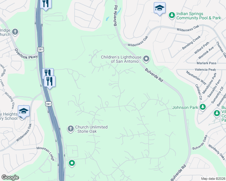 map of restaurants, bars, coffee shops, grocery stores, and more near 15 Reynosa in San Antonio