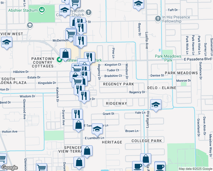 map of restaurants, bars, coffee shops, grocery stores, and more near 314 Kimswick Court in Deer Park