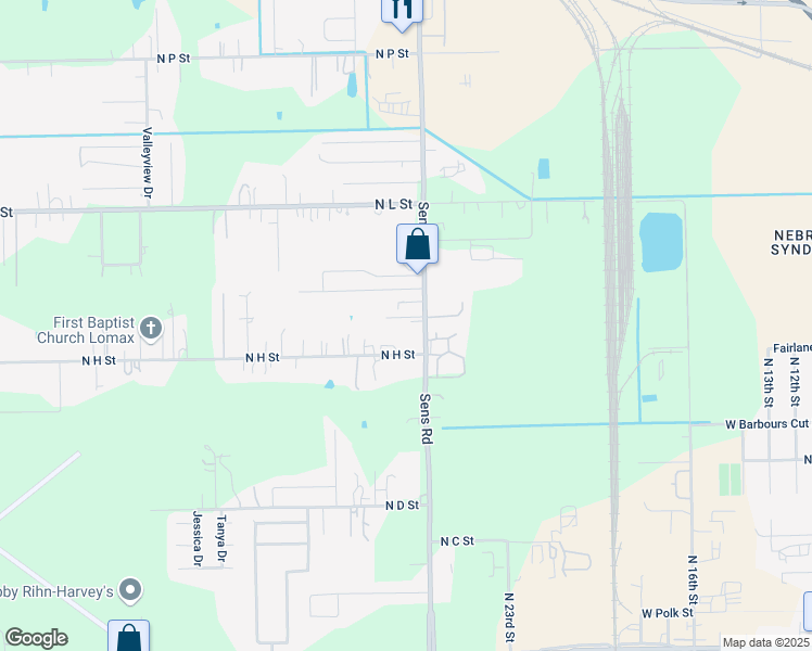 map of restaurants, bars, coffee shops, grocery stores, and more near 2226 Sens Road in La Porte