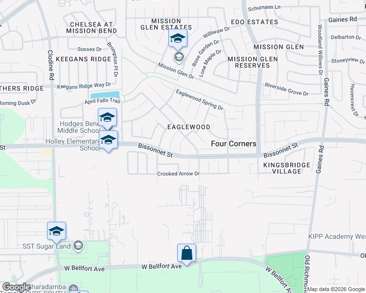 map of restaurants, bars, coffee shops, grocery stores, and more near 16335 Autumn Leigh Drive in Houston