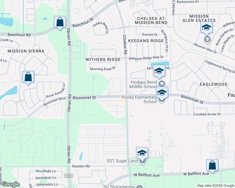 map of restaurants, bars, coffee shops, grocery stores, and more near 9949 Clodine Road in Richmond