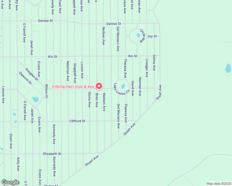 map of restaurants, bars, coffee shops, grocery stores, and more near 103 Louise Lake Circle in Interlachen