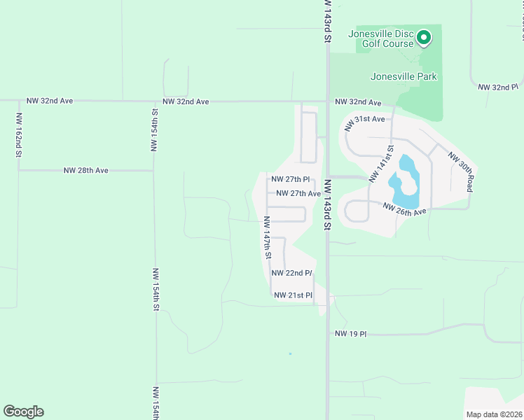map of restaurants, bars, coffee shops, grocery stores, and more near 2602 Northwest 147th Street in Newberry