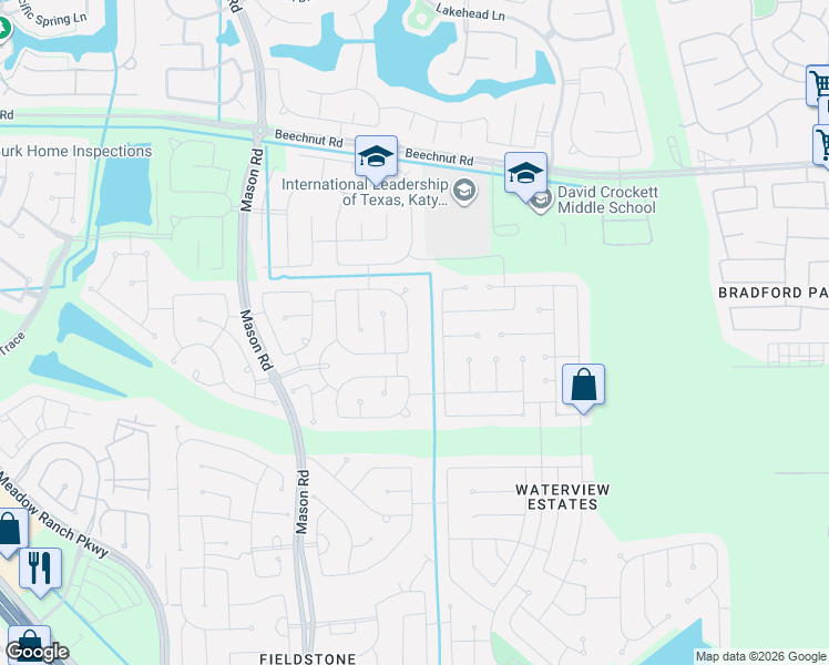 map of restaurants, bars, coffee shops, grocery stores, and more near 5923 Marble Bend Lane in Richmond