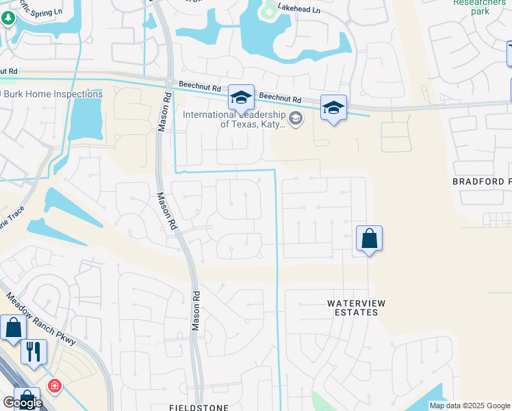 map of restaurants, bars, coffee shops, grocery stores, and more near 5923 Marble Bend Lane in Richmond