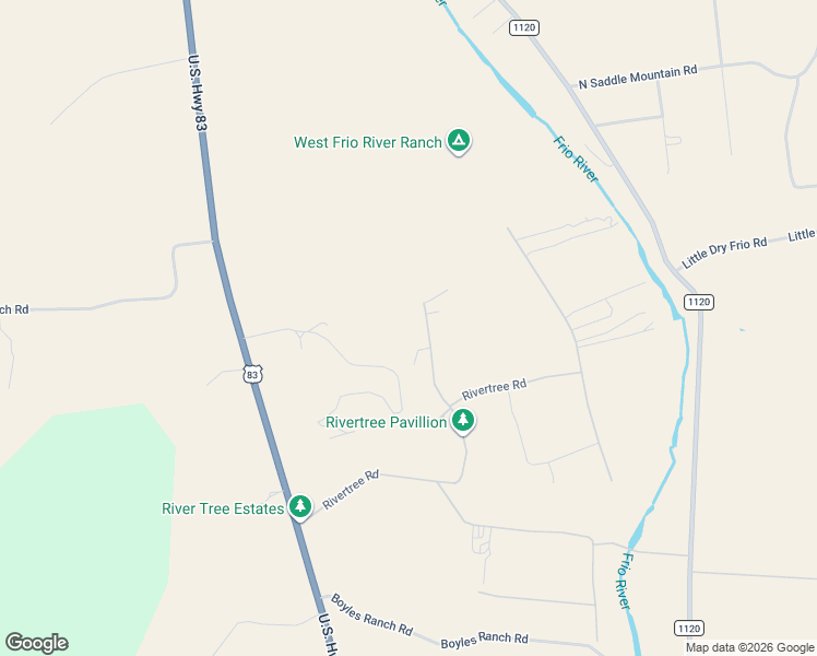 map of restaurants, bars, coffee shops, grocery stores, and more near 277 Possum Haw Holly Trail in Leakey
