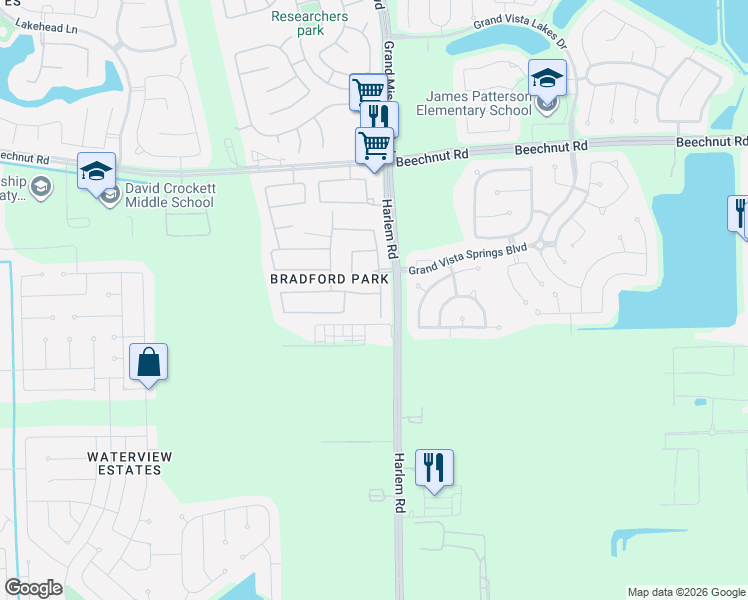 map of restaurants, bars, coffee shops, grocery stores, and more near 9226 Summer Valley Lane in Richmond