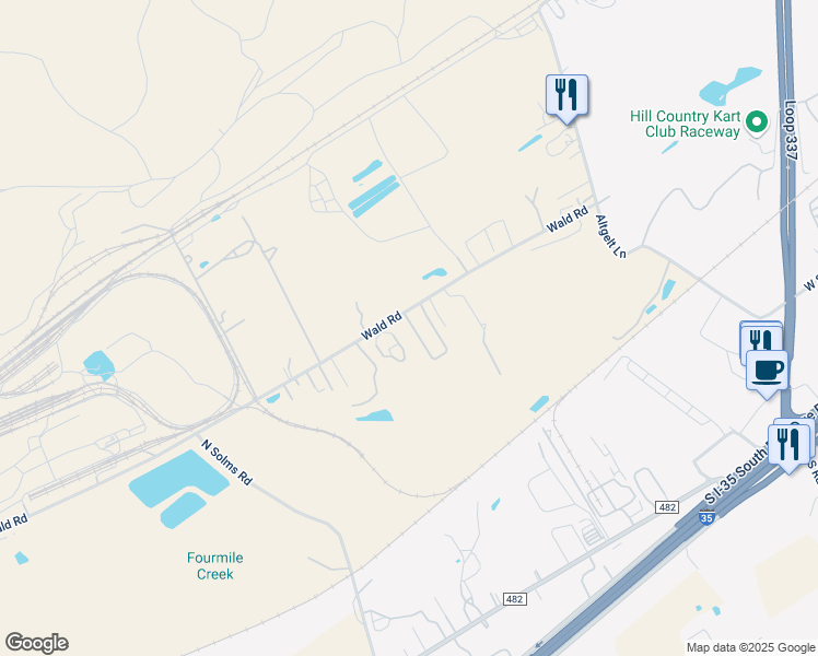 map of restaurants, bars, coffee shops, grocery stores, and more near 1993 Wald Road in New Braunfels