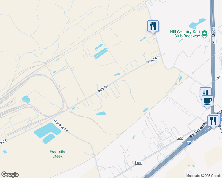 map of restaurants, bars, coffee shops, grocery stores, and more near 1993 Wald Road in New Braunfels