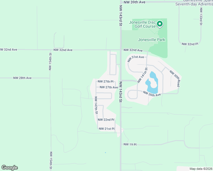 map of restaurants, bars, coffee shops, grocery stores, and more near 14570 Northwest 27th Place in Newberry