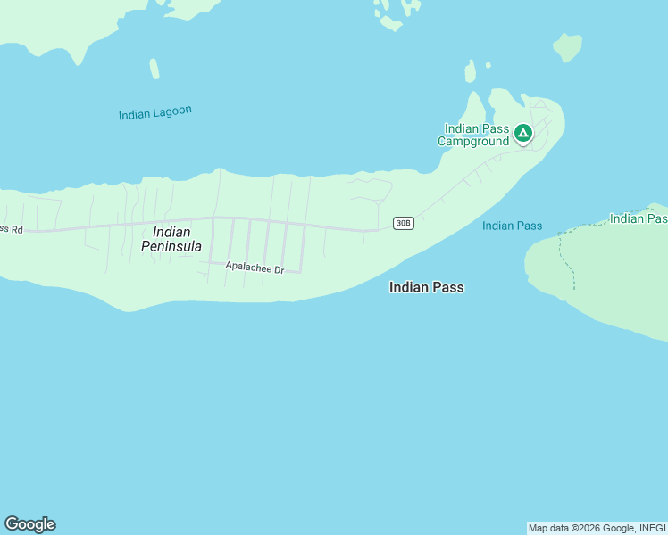 map of restaurants, bars, coffee shops, grocery stores, and more near 2298 Indian Pass Road in Port Saint Joe